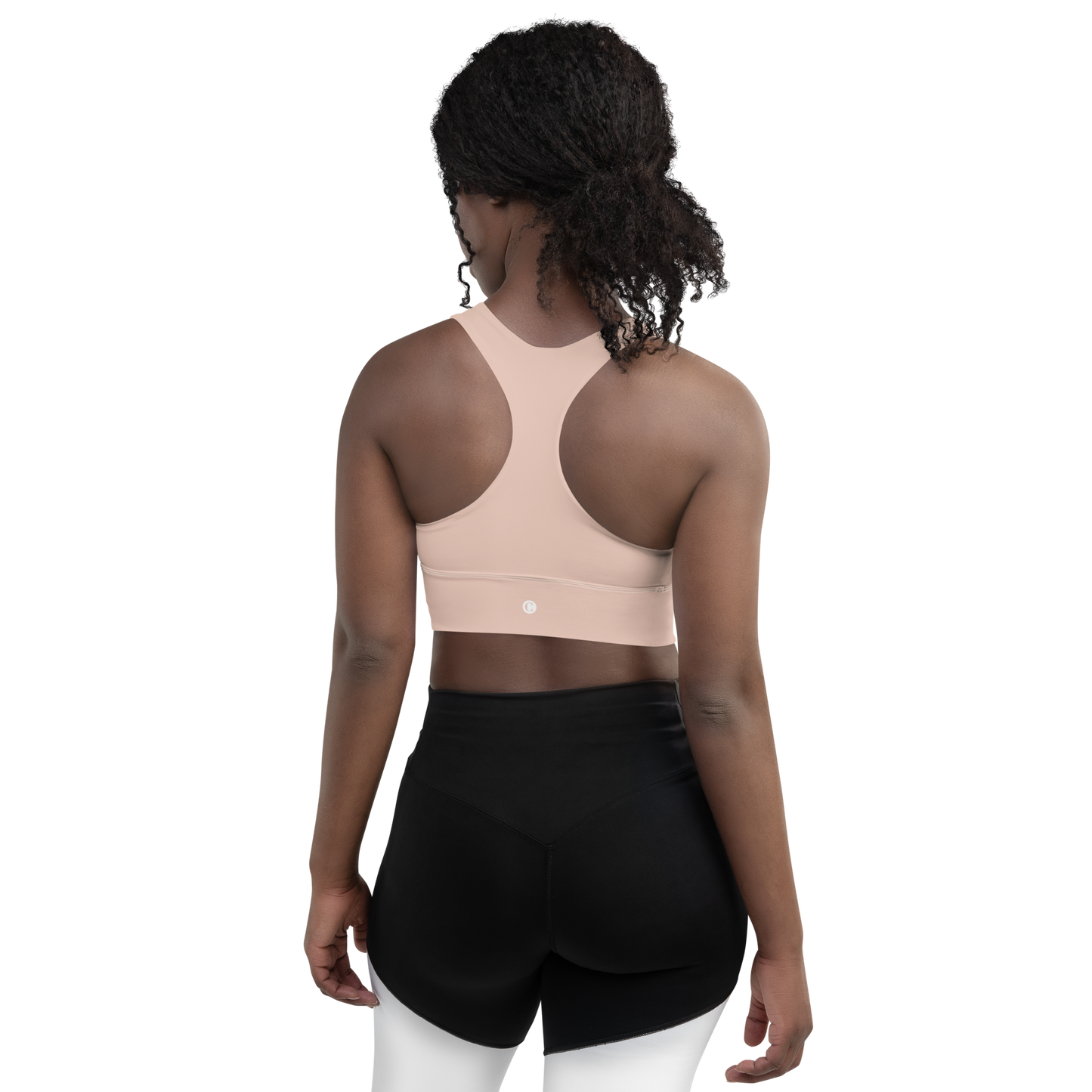 Michigan Upper Peninsula Longline Sports Bra (w/ UP Outline) | Rose Gold