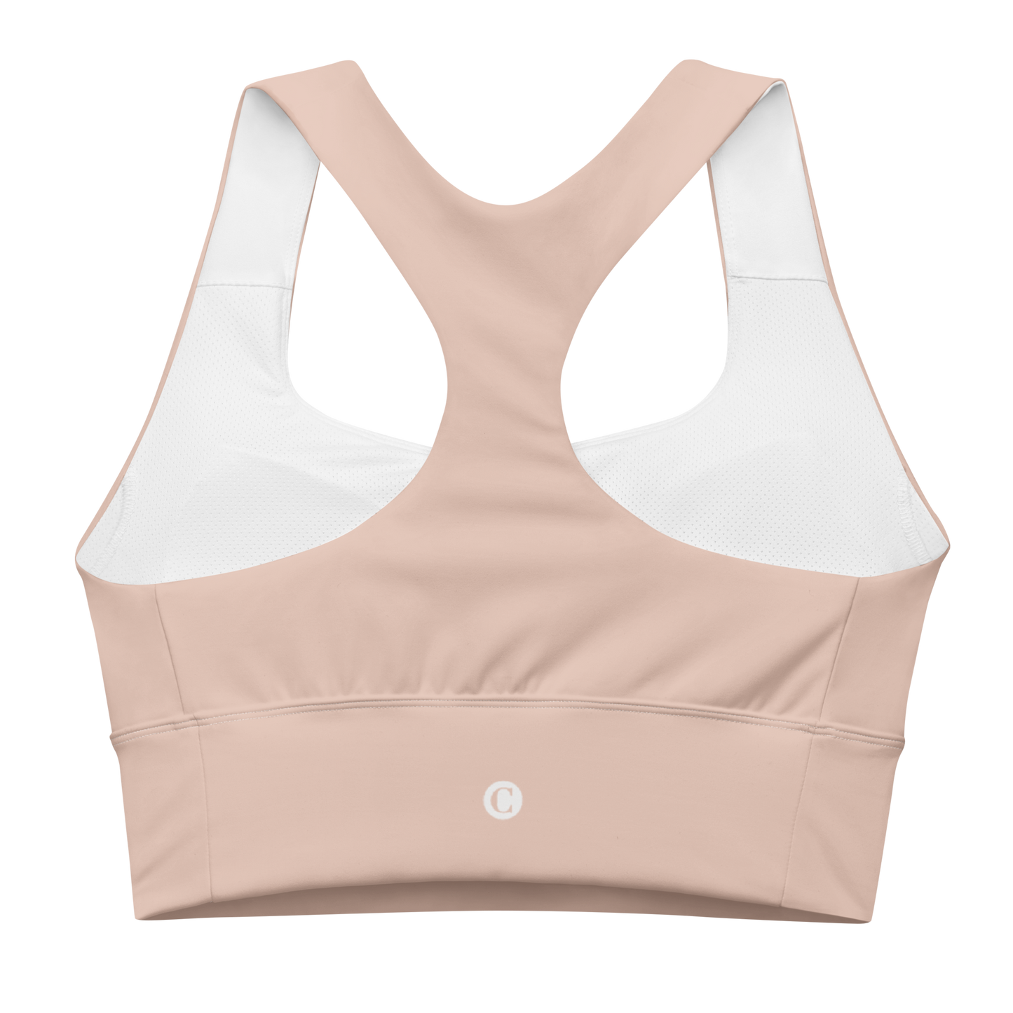 Michigan Upper Peninsula Longline Sports Bra (w/ UP Outline) | Rose Gold