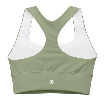 Michigan Upper Peninsula Longline Sports Bra (w/ UP Outline) | Beachgrass Green