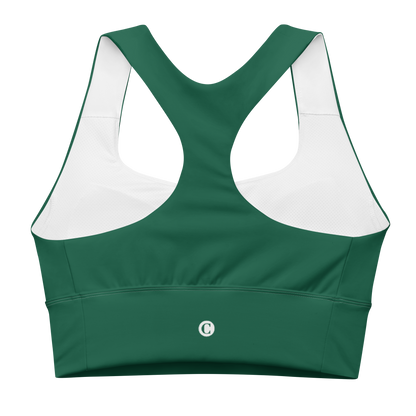 Michigan Upper Peninsula Longline Sports Bra (w/ UP Outline) | Superior Green