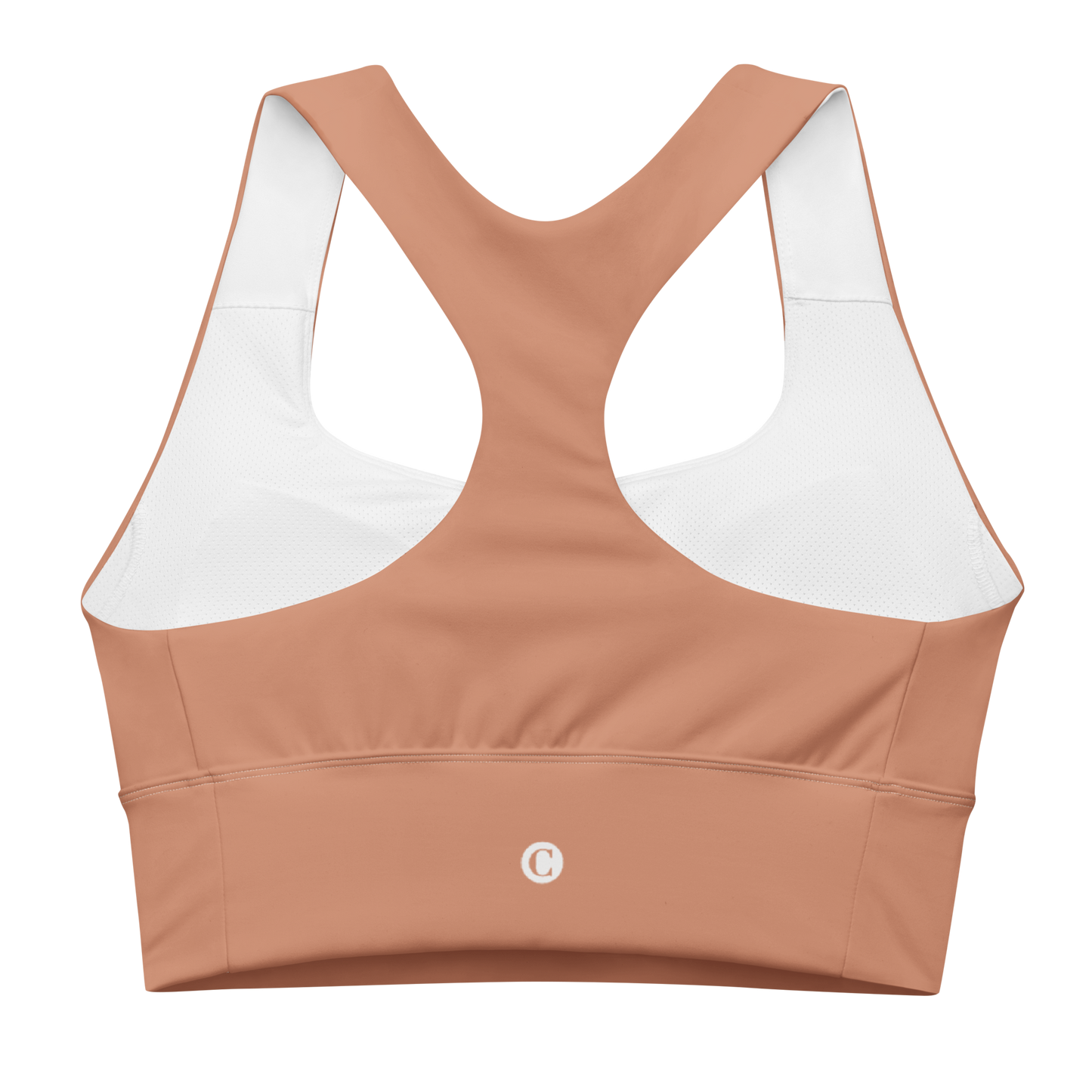 Michigan Upper Peninsula Longline Sports Bra (w/ UP Outline) | Copper Color