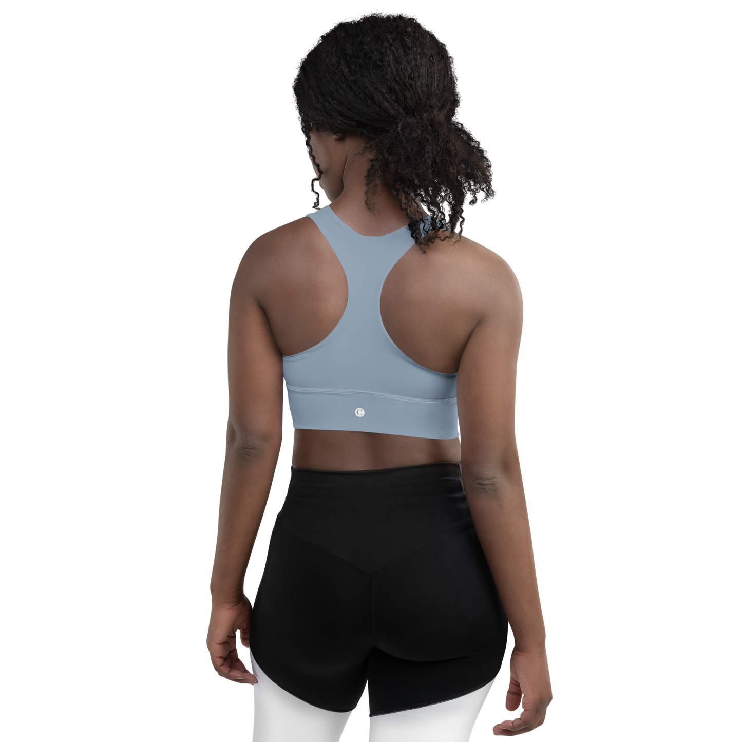 Michigan Upper Peninsula Longline Sports Bra (w/ UP Outline) | B-24 Grey