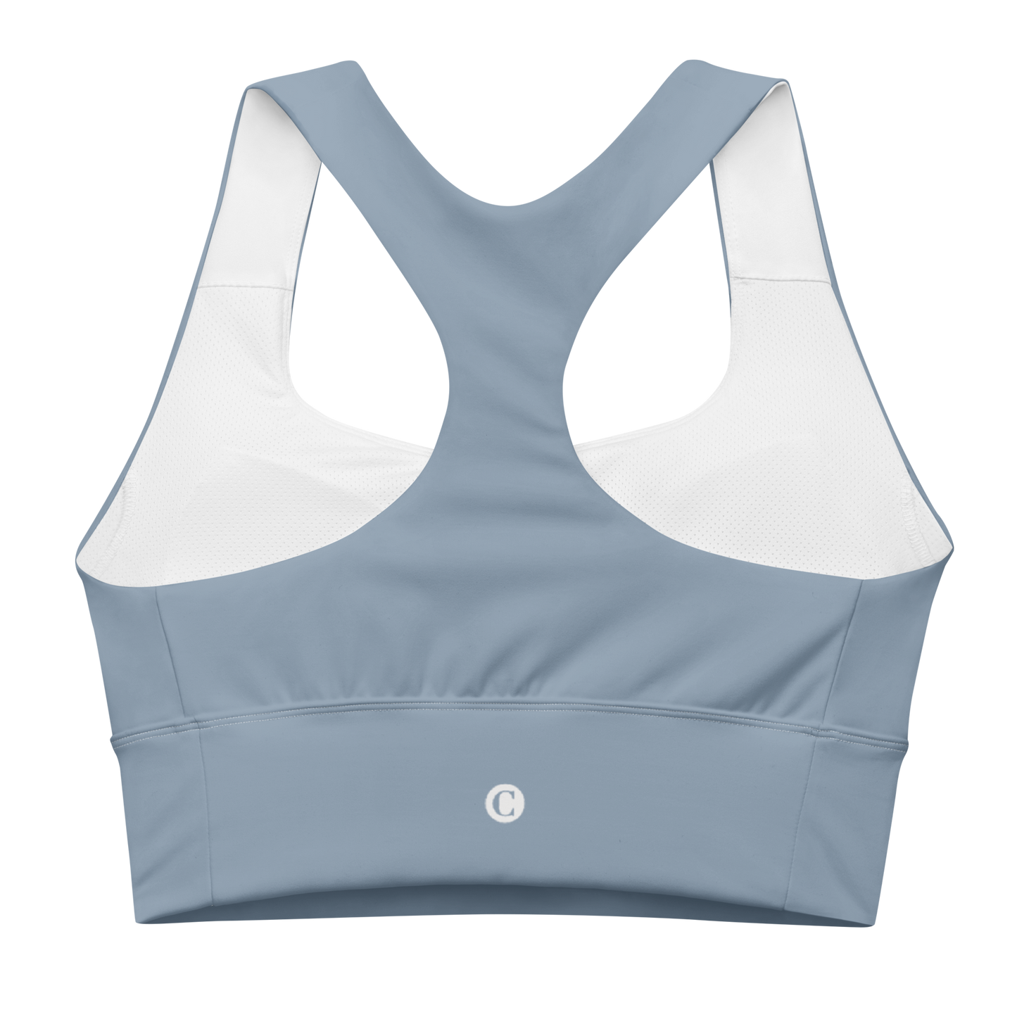 Michigan Upper Peninsula Longline Sports Bra (w/ UP Outline) | B-24 Grey