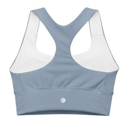 Michigan Upper Peninsula Longline Sports Bra (w/ UP Outline) | B-24 Grey