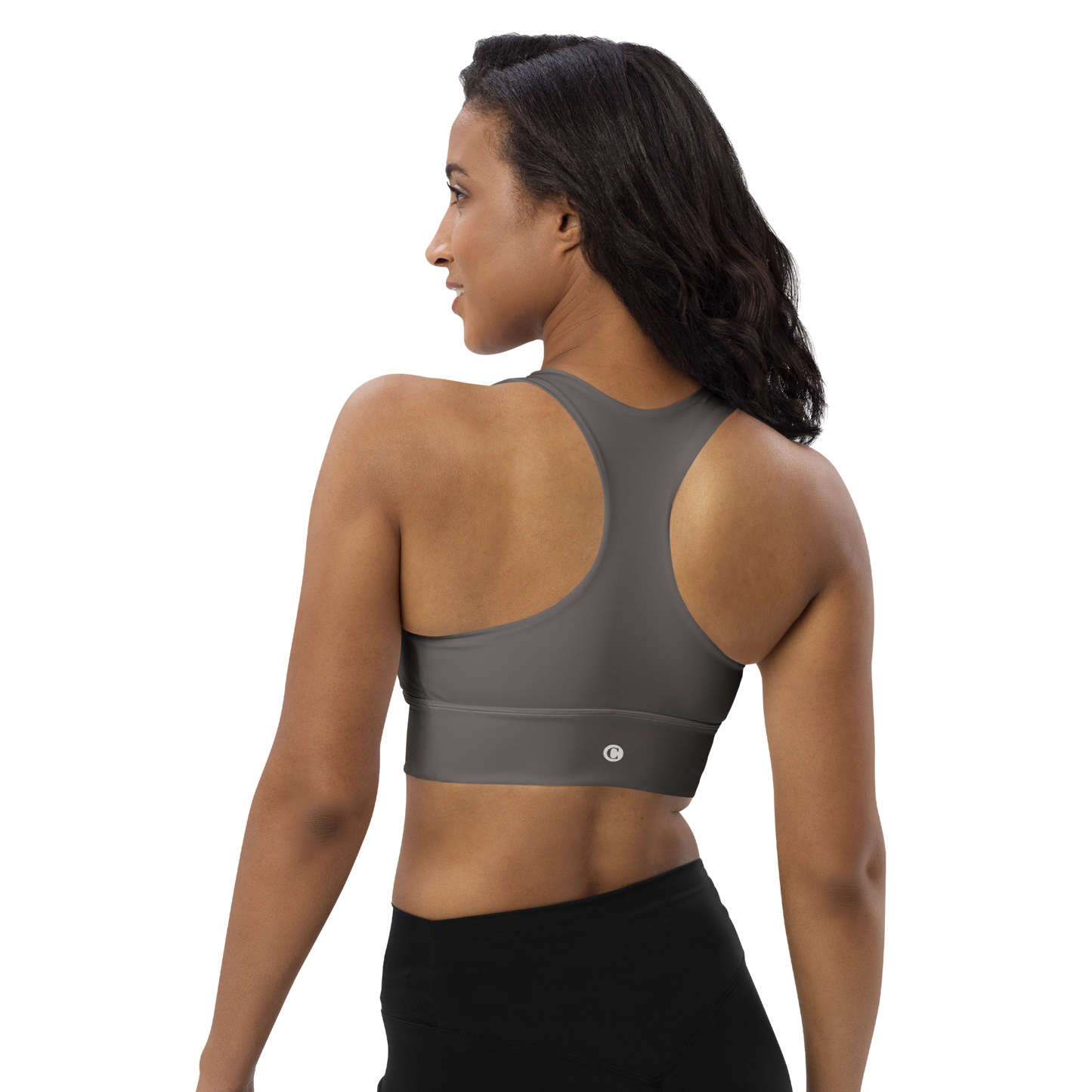 Michigan Upper Peninsula Longline Sports Bra (w/ UP Outline) | Warren Tank Grey