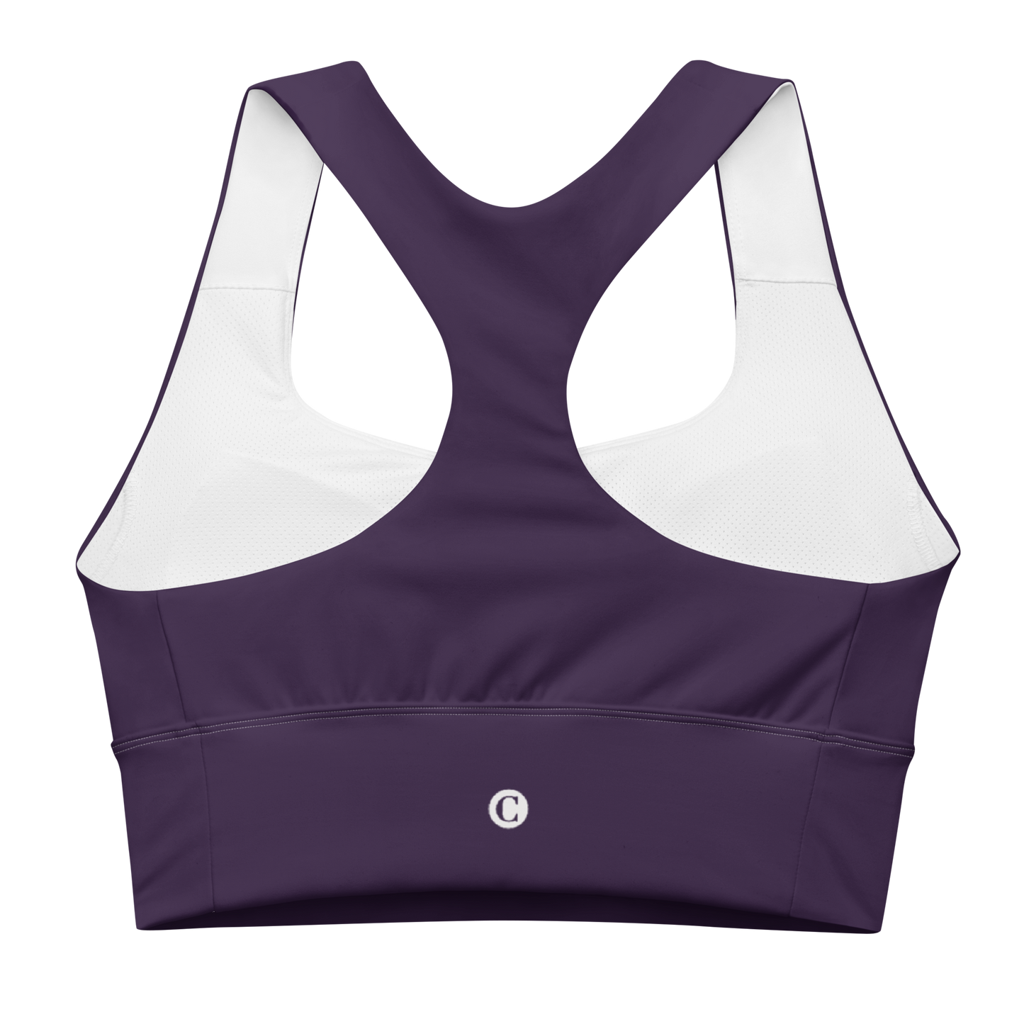 Michigan Upper Peninsula Longline Sports Bra (w/ UP Outline) | Blackcurrant