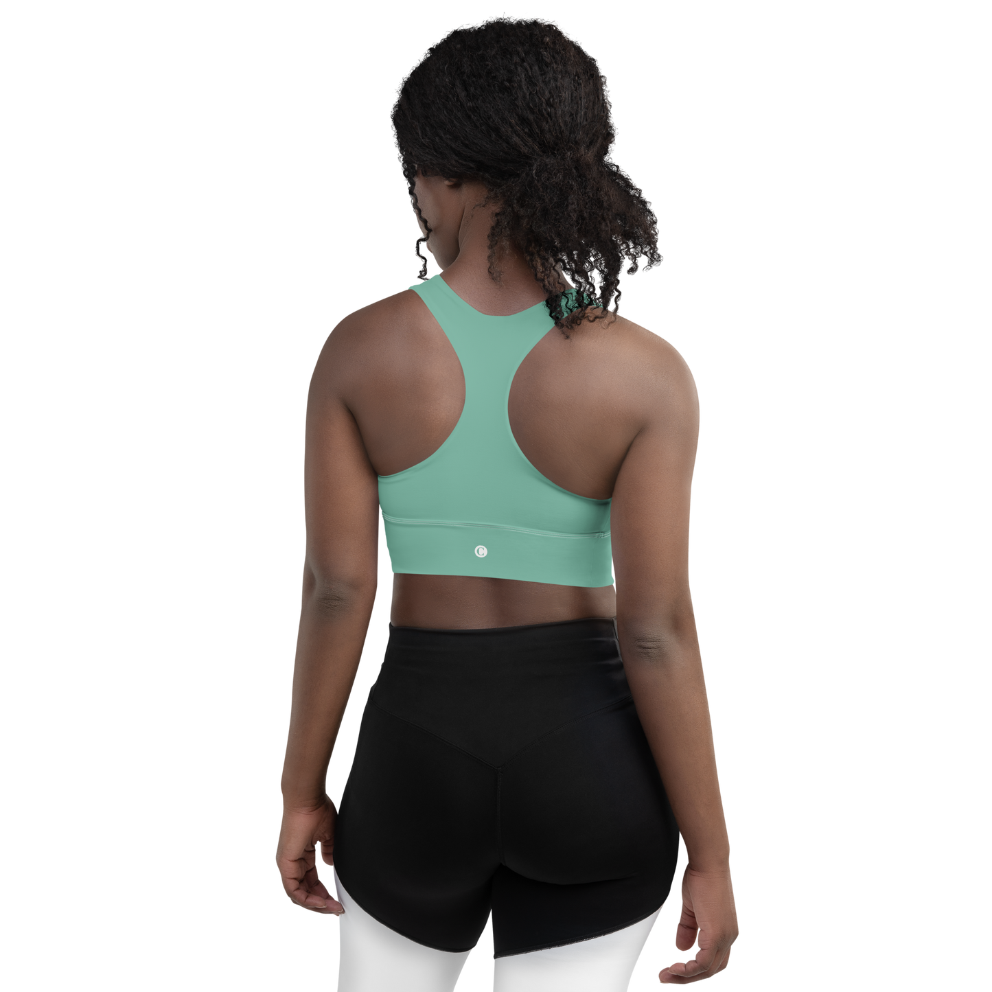 Michigan Upper Peninsula Longline Sports Bra (w/ UP Outline) | Tea Green