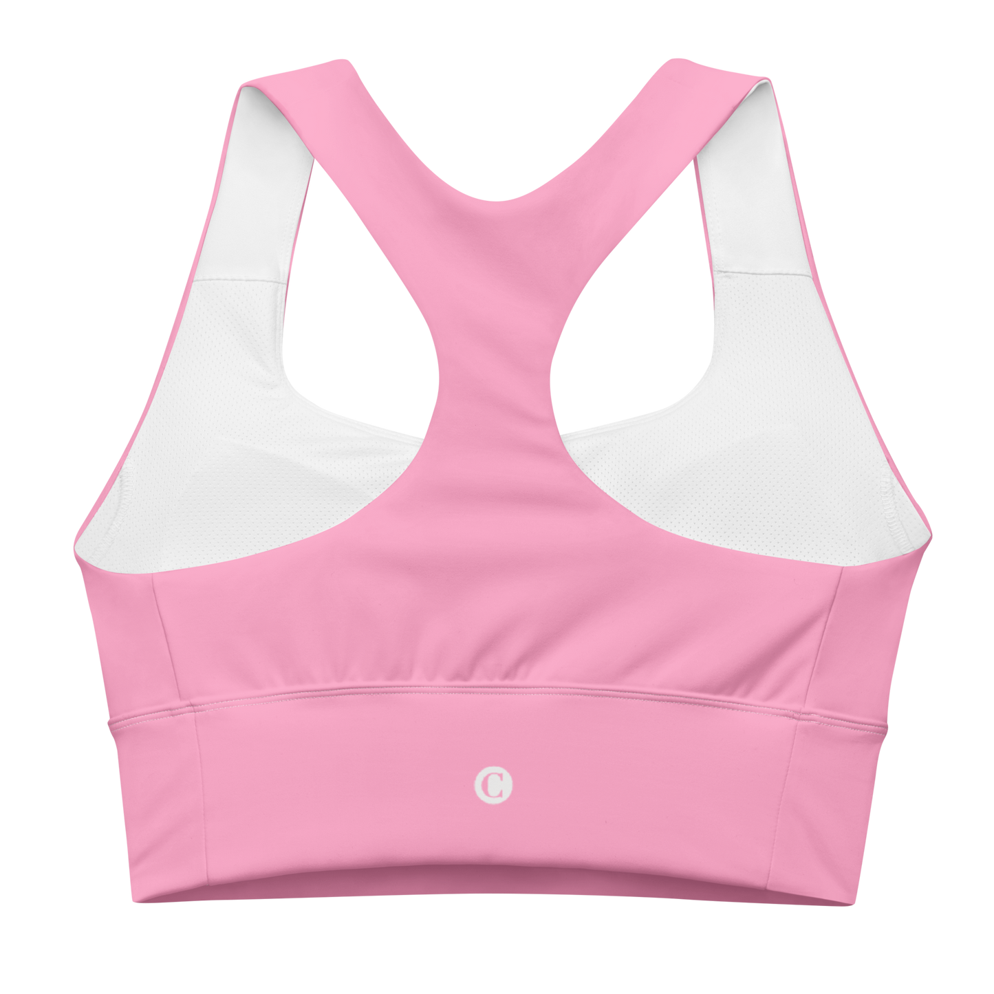 Michigan Upper Peninsula Longline Sports Bra (w/ UP Outline) | '67 Caddie Pink