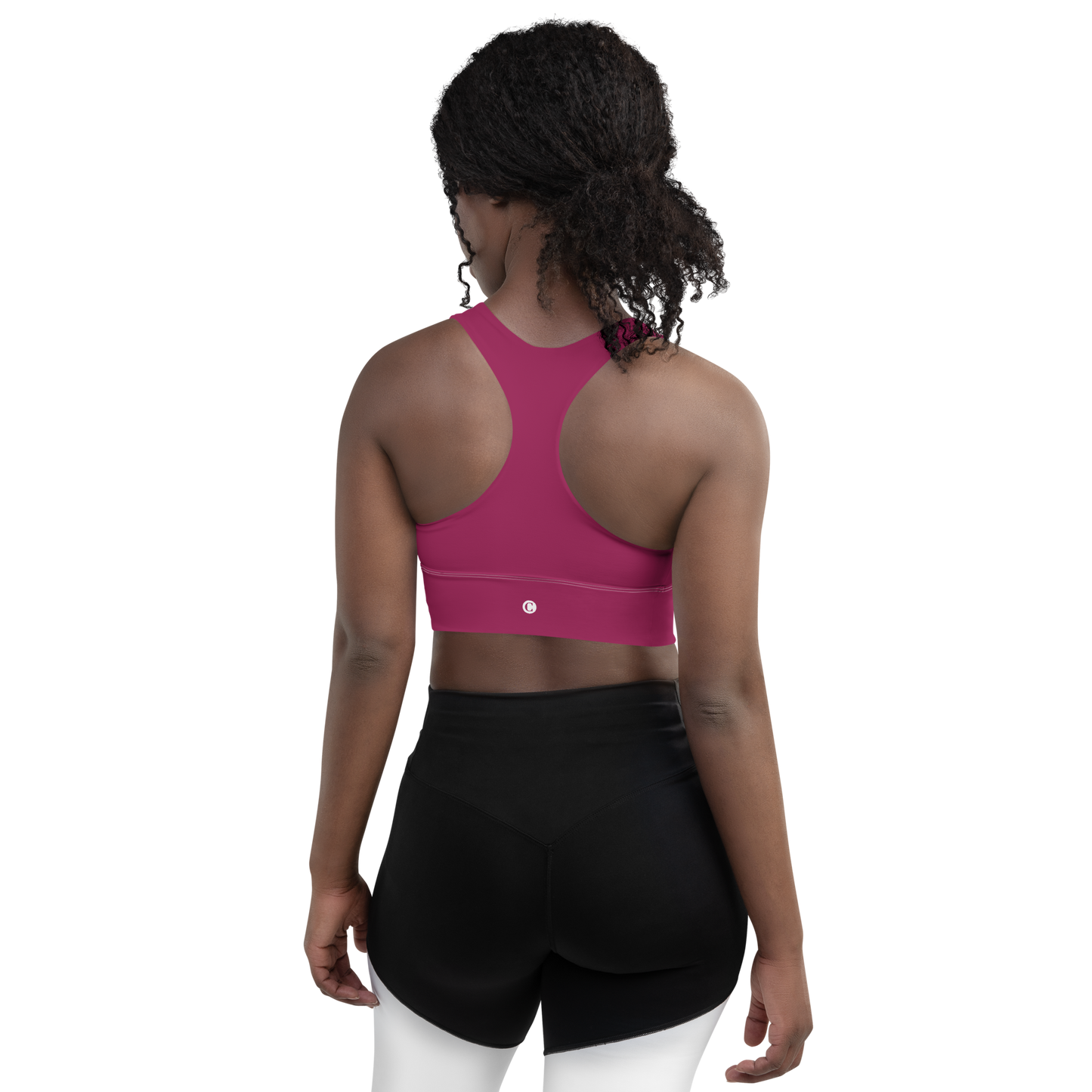 Michigan Upper Peninsula Longline Sports Bra (w/ UP Outline) | Ruby Red