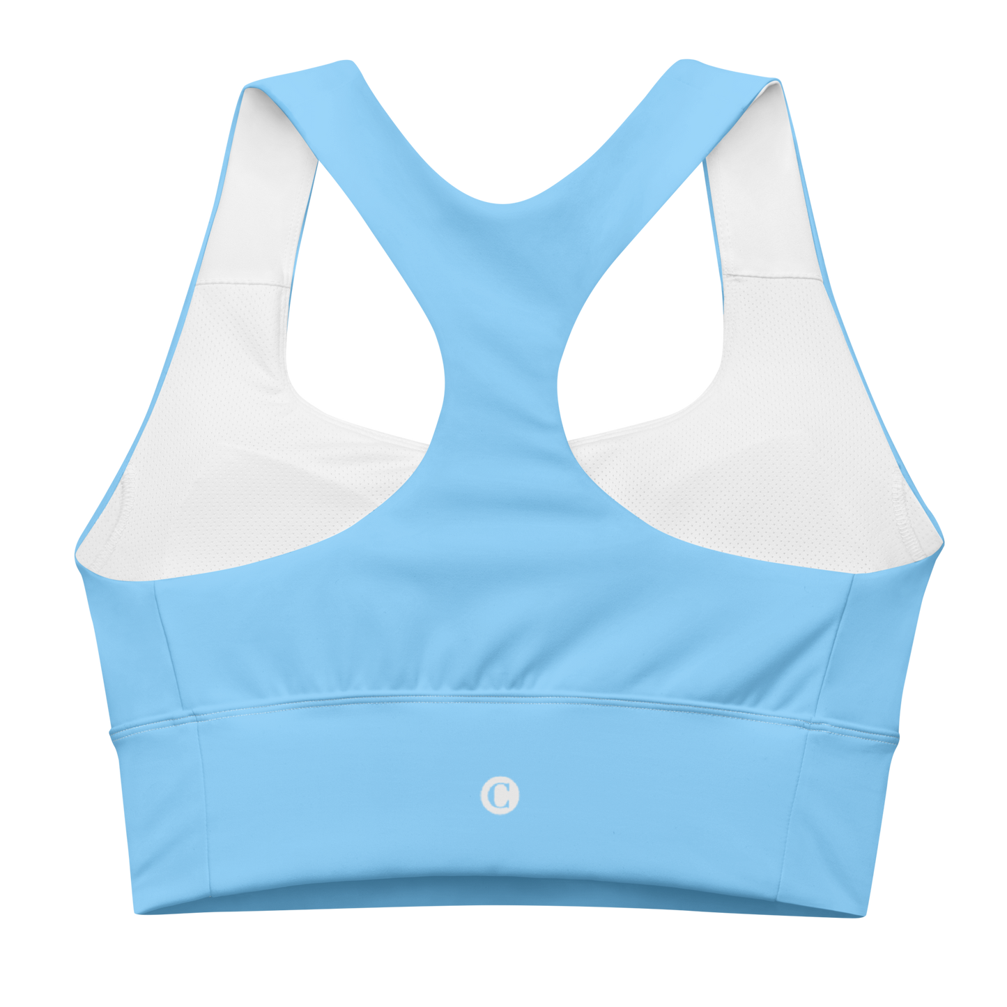 Michigan Upper Peninsula Longline Sports Bra (w/ UP Outline) | DTW Blue