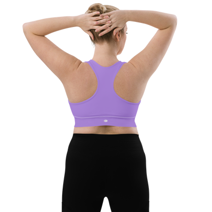 Michigan Upper Peninsula Longline Sports Bra (w/ UP Outline) | Lavender