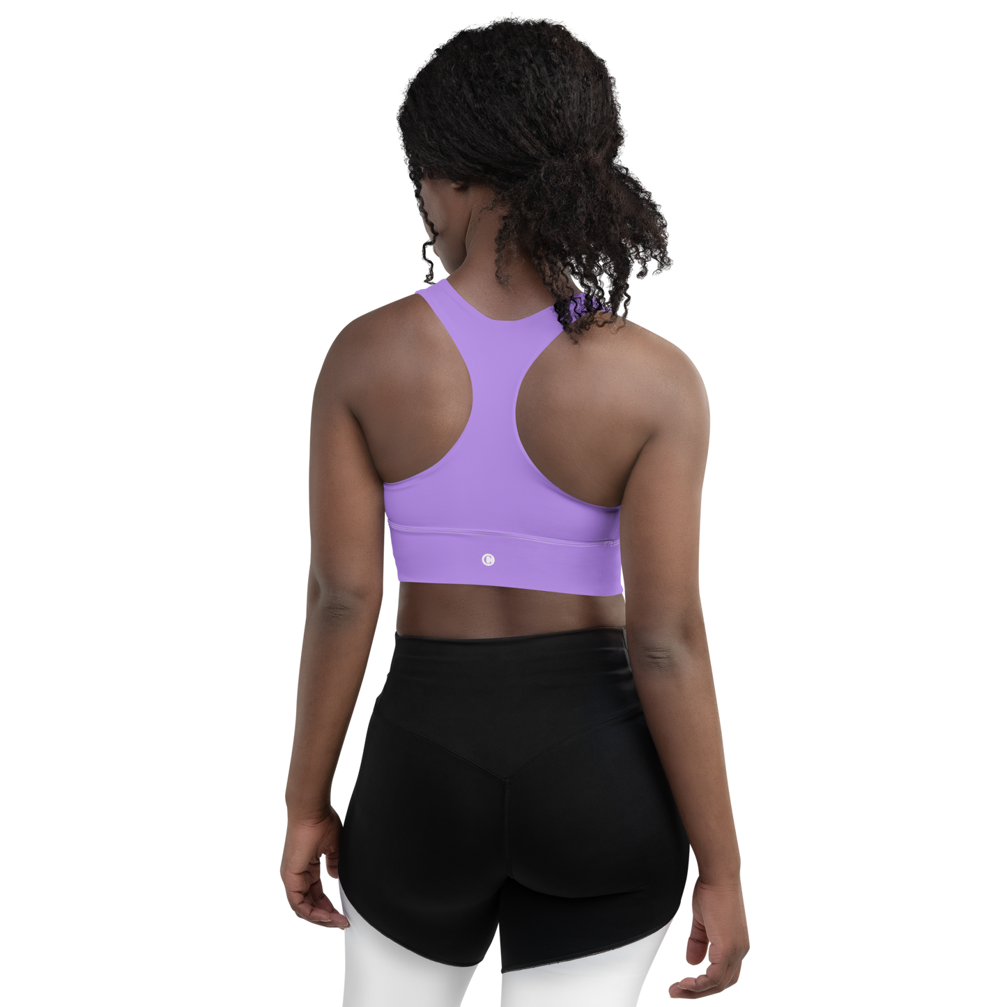 Michigan Upper Peninsula Longline Sports Bra (w/ UP Outline) | Lavender