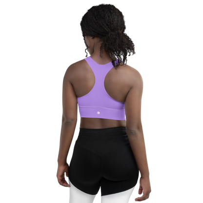 Michigan Upper Peninsula Longline Sports Bra (w/ UP Outline) | Lavender