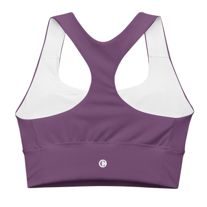 Michigan Upper Peninsula Longline Sports Bra (w/ UP Outline) | Plum