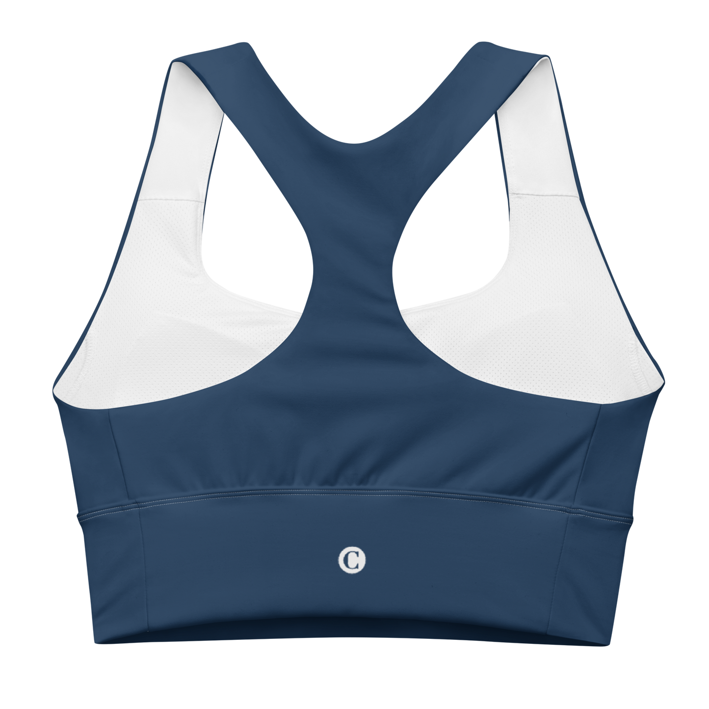 Michigan Upper Peninsula Longline Sports Bra (w/ UP Outline) | Navy