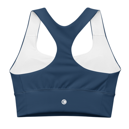 Michigan Upper Peninsula Longline Sports Bra (w/ UP Outline) | Navy