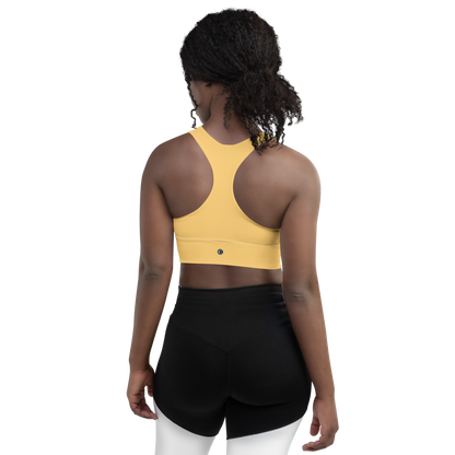 Michigan Upper Peninsula Longline Sports Bra (w/ UP Outline) | Citrine