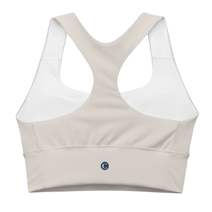 Michigan Upper Peninsula Longline Sports Bra (w/ UP Outline) | Canvas Color