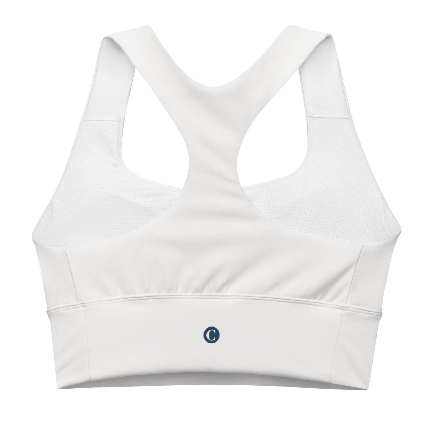 Michigan Upper Peninsula Longline Sports Bra (w/ UP Outline) | Birch Bark White