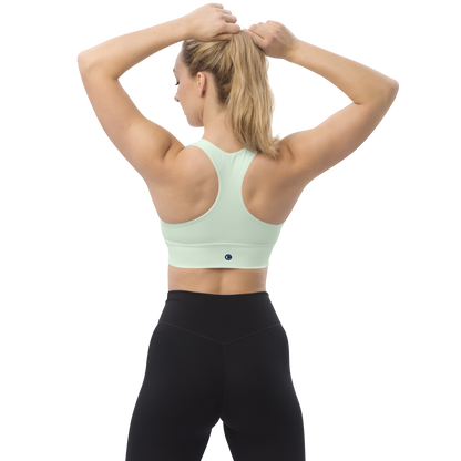 Michigan Upper Peninsula Longline Sports Bra (w/ UP Outline) | Dew Green