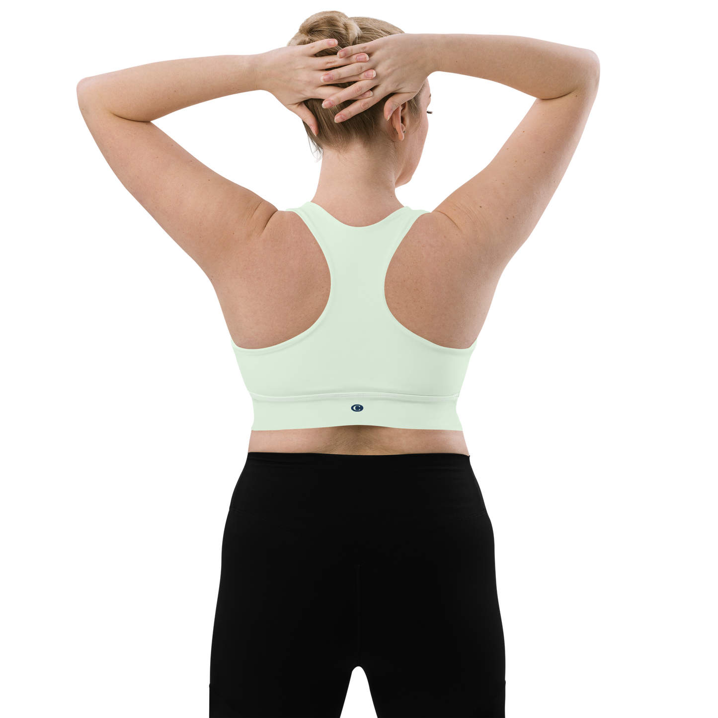 Michigan Upper Peninsula Longline Sports Bra (w/ UP Outline) | Dew Green