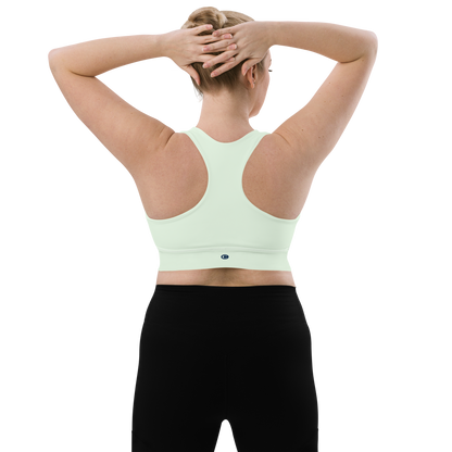 Michigan Upper Peninsula Longline Sports Bra (w/ UP Outline) | Dew Green