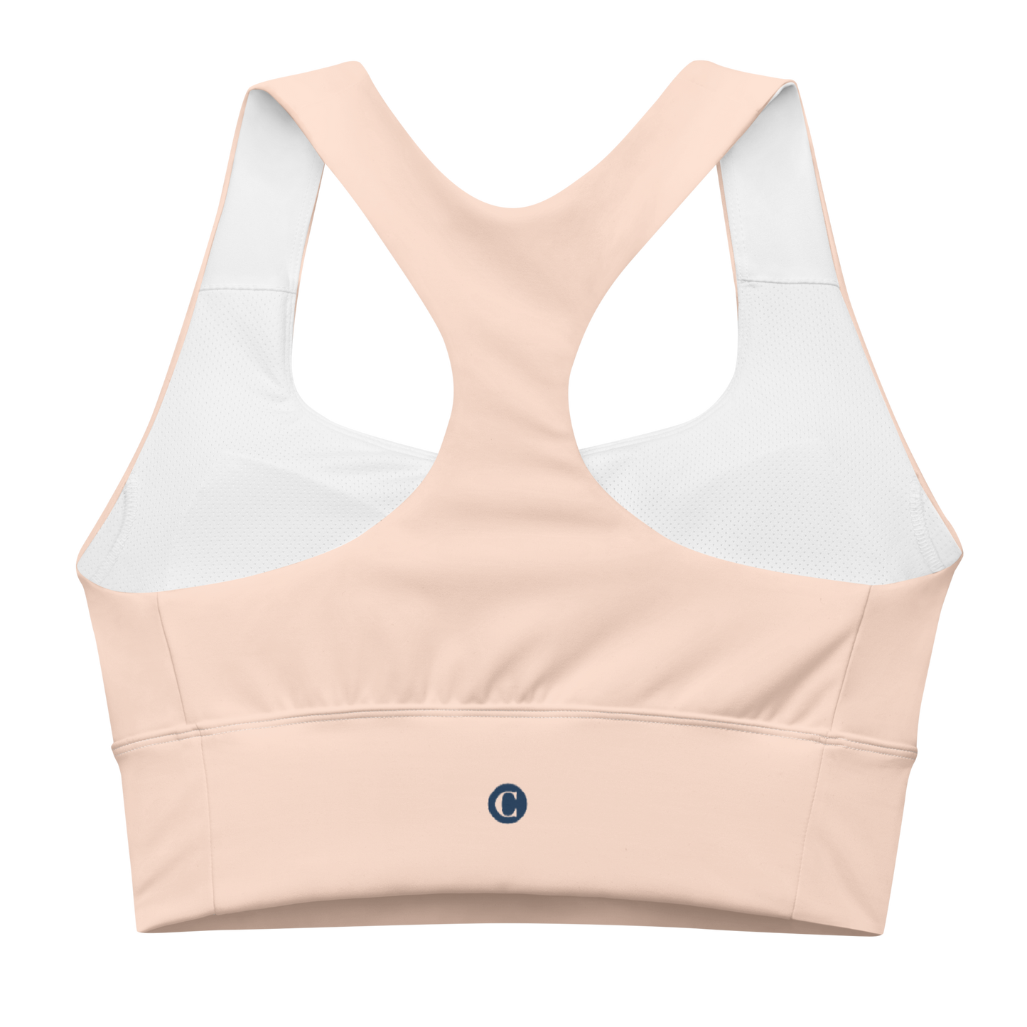 Michigan Upper Peninsula Longline Sports Bra (w/ UP Outline) | Cinderella Pink