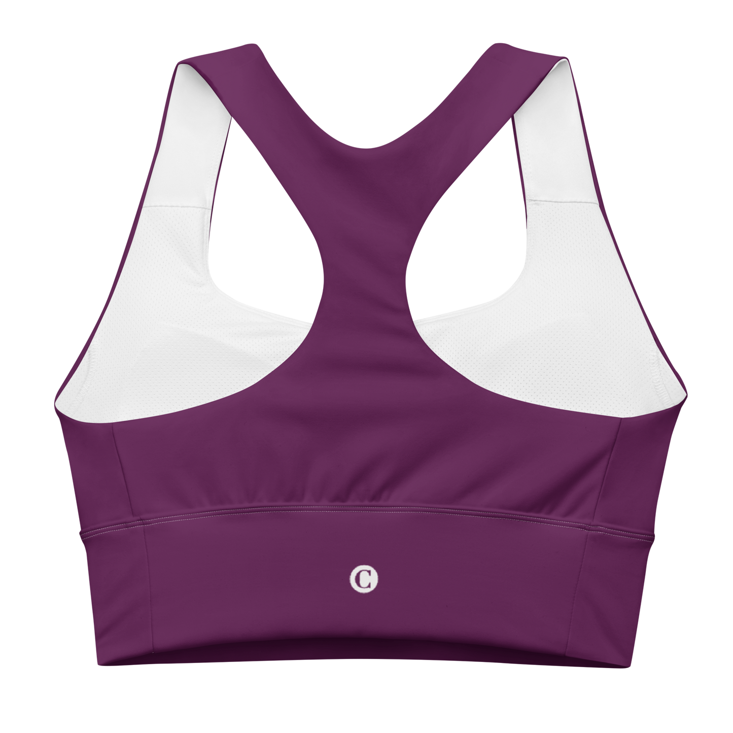 Michigan Upper Peninsula Longline Sports Bra (w/ UP Outline) | Tyrian Purple