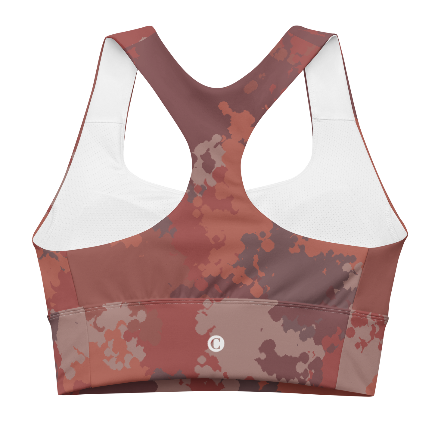 Michigan Upper Peninsula Longline Sports Bra (w/ UP Outline) | Ore Dock Camo