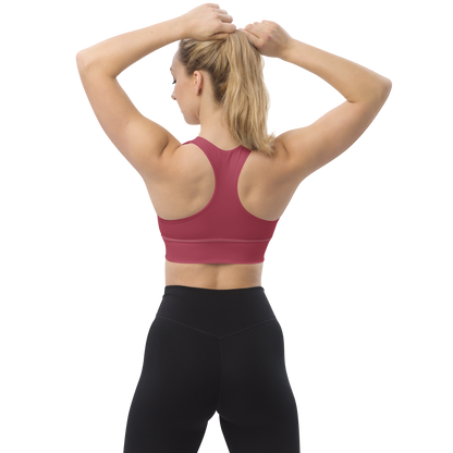 Detroit '313' Longline Sports Bra | Popstar Pink