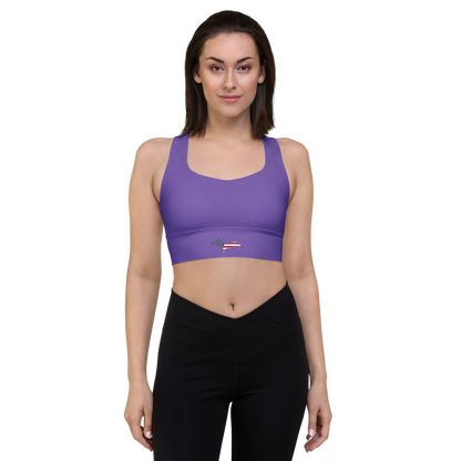 Michigan Upper Peninsula Longline Sports Bra (w/ UP USA Flag) | Lake Iris