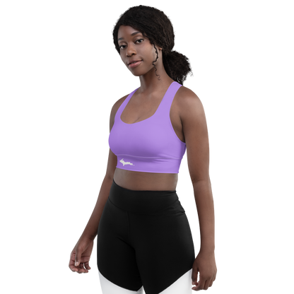 Michigan Upper Peninsula Longline Sports Bra (w/ UP Outline) | Lavender