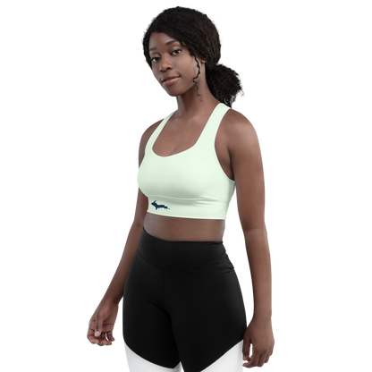 Michigan Upper Peninsula Longline Sports Bra (w/ UP Outline) | Dew Green