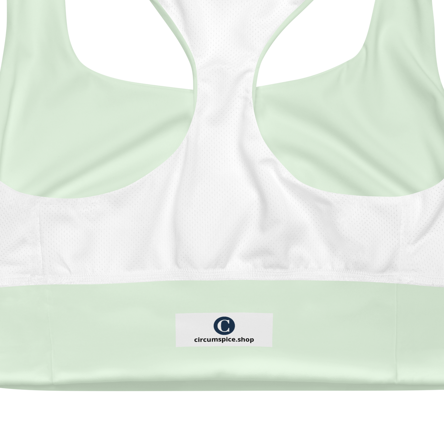 Michigan Upper Peninsula Longline Sports Bra (w/ UP USA Flag) | Dew Green