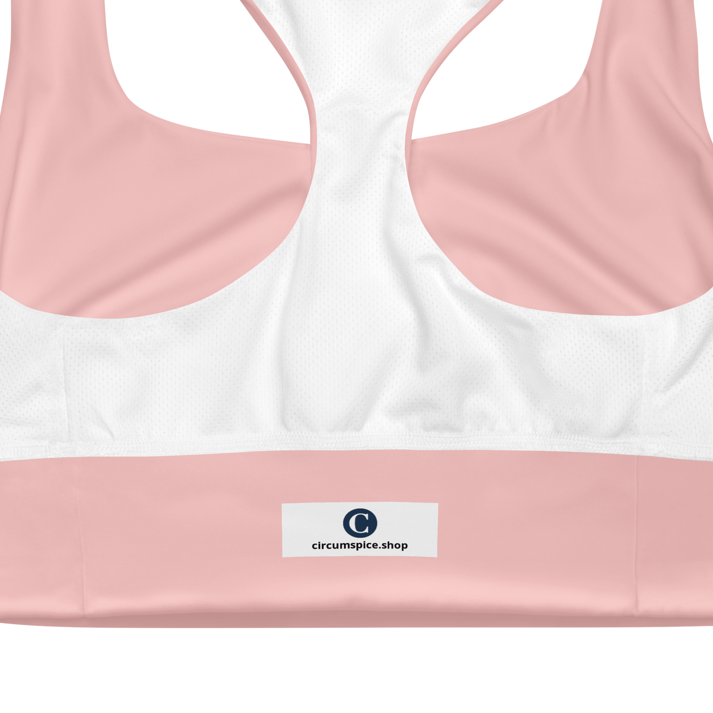 Michigan Upper Peninsula Longline Sports Bra (w/ UP USA Flag) | Cosmos Pink