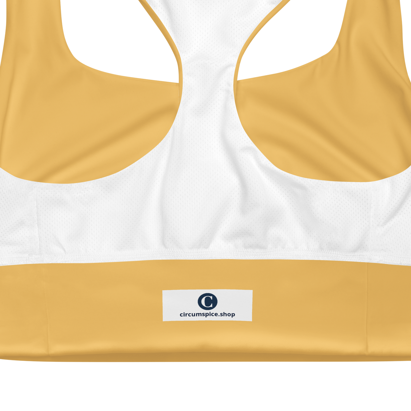 Michigan Upper Peninsula Longline Sports Bra (w/ UP USA Flag) | Citrine