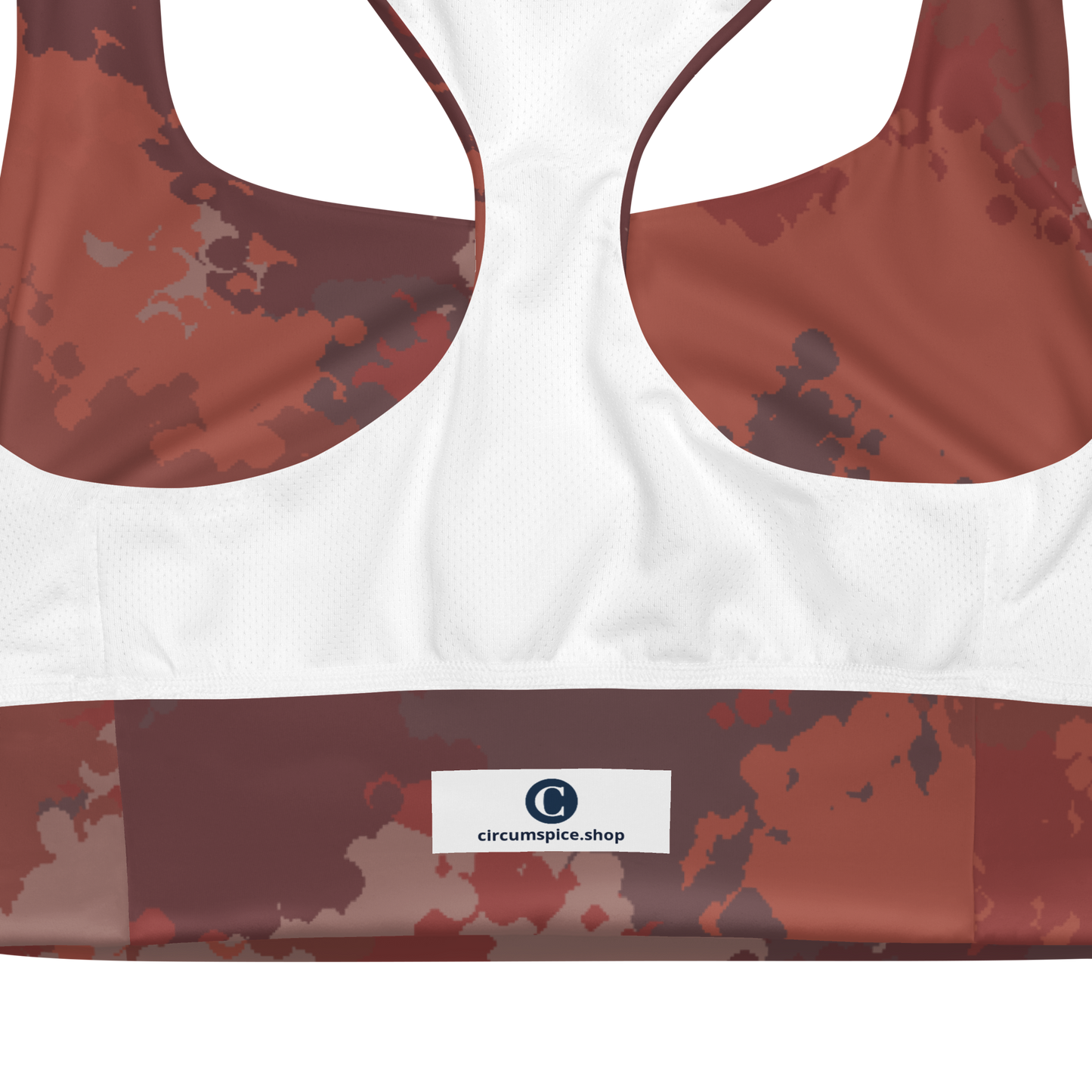 Michigan Upper Peninsula Longline Sports Bra (w/ UP USA Flag) | Ore Dock Camo