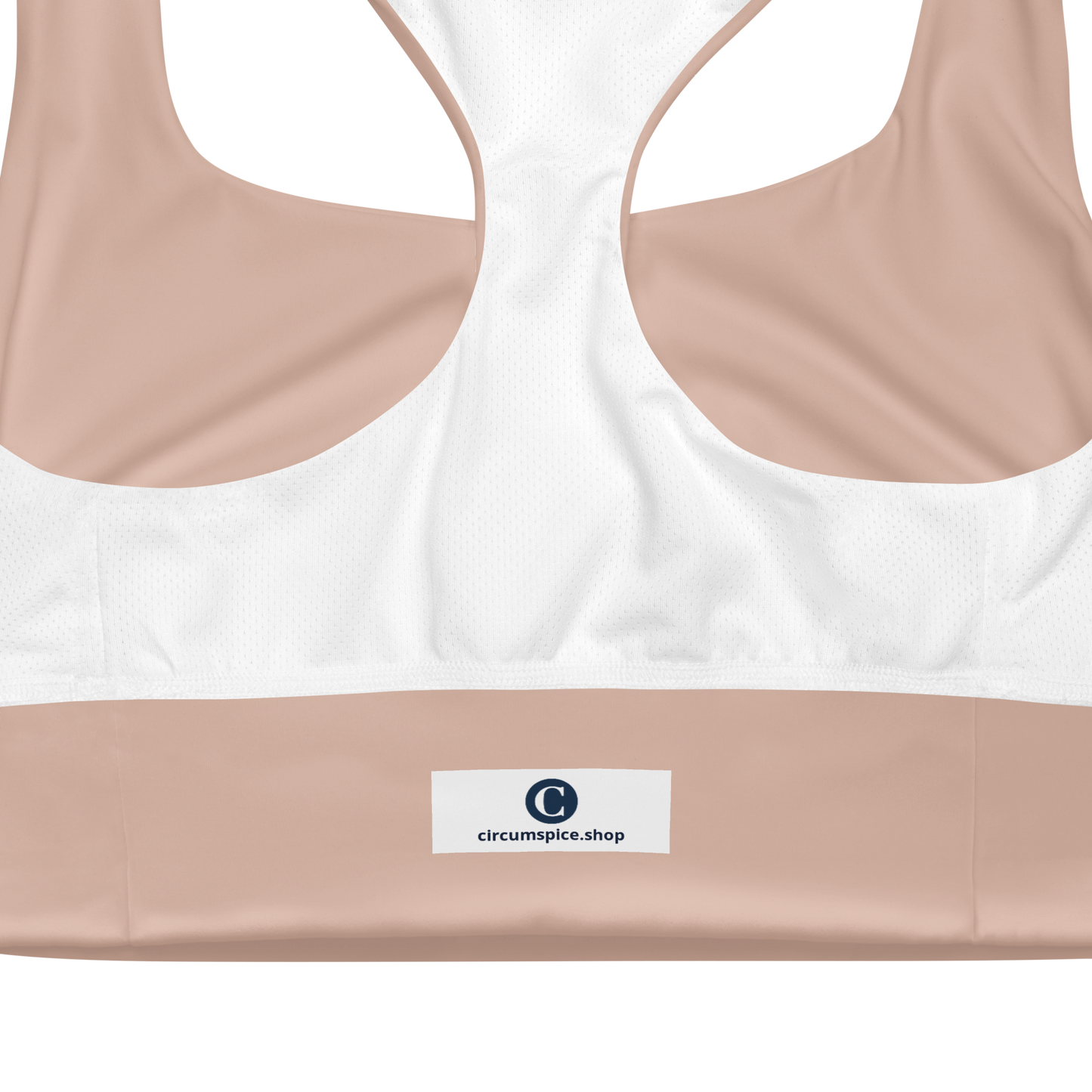 Michigan Upper Peninsula Longline Sports Bra (w/ UP Outline) | Rose Gold