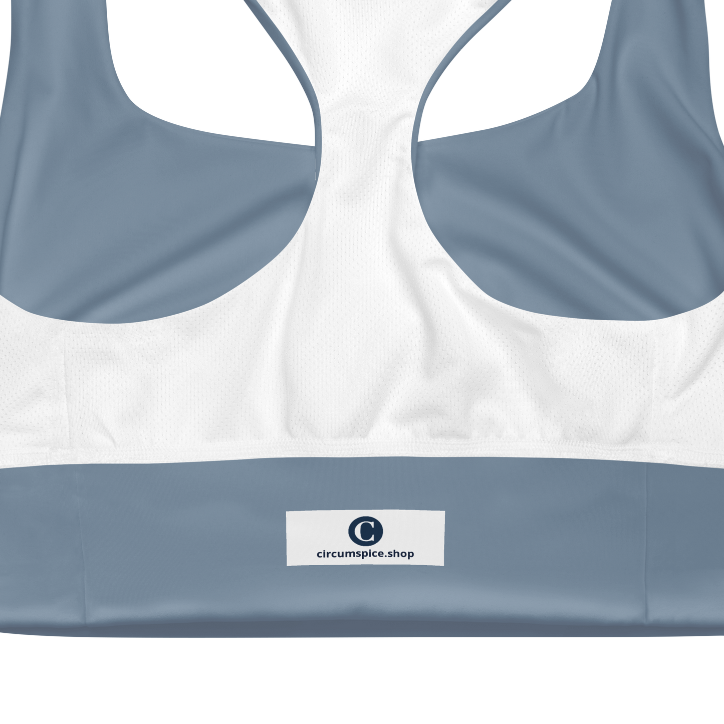 Michigan Upper Peninsula Longline Sports Bra (w/ UP Outline) | B-24 Grey