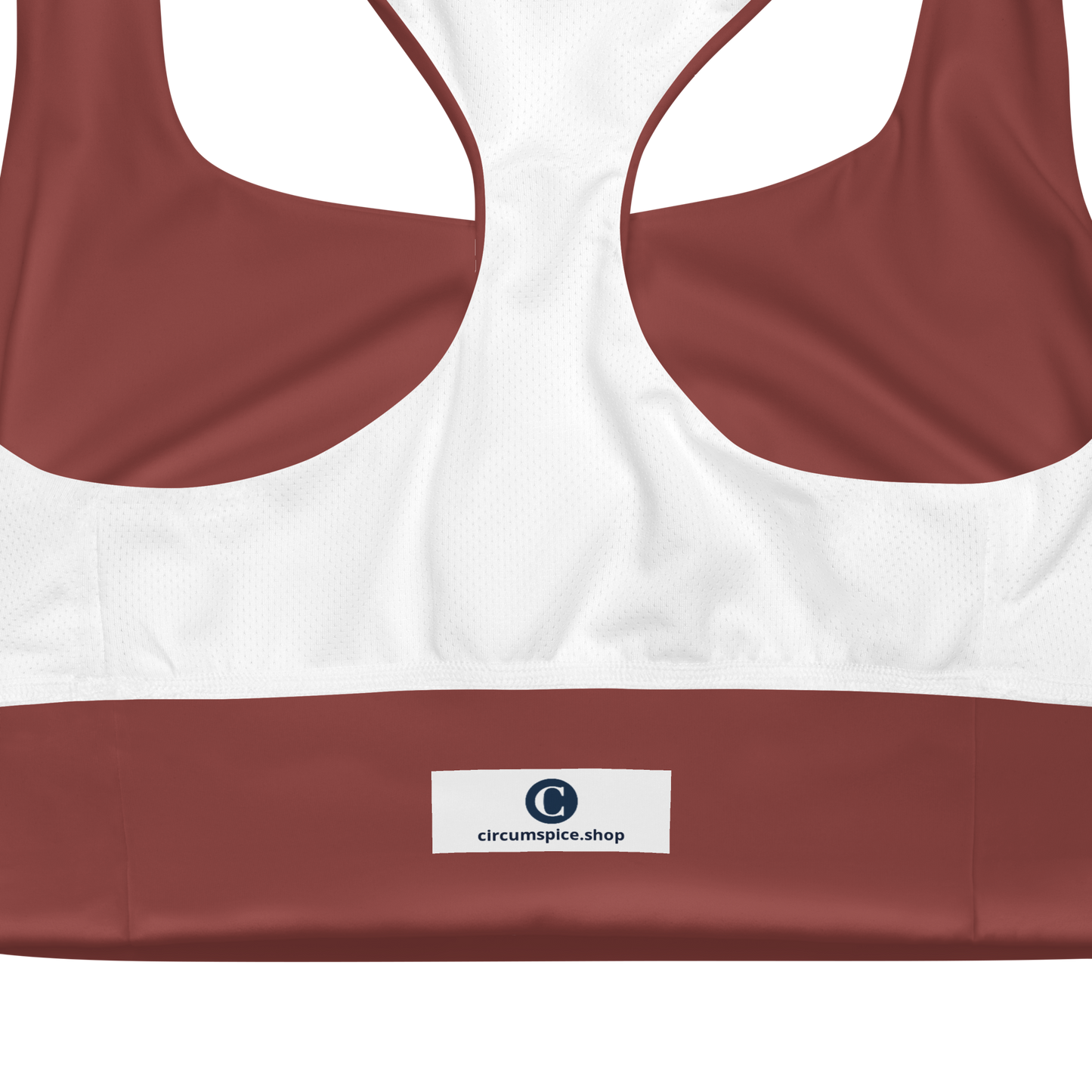 Michigan Upper Peninsula Longline Sports Bra (w/ UP Outline) | Ore Dock Red