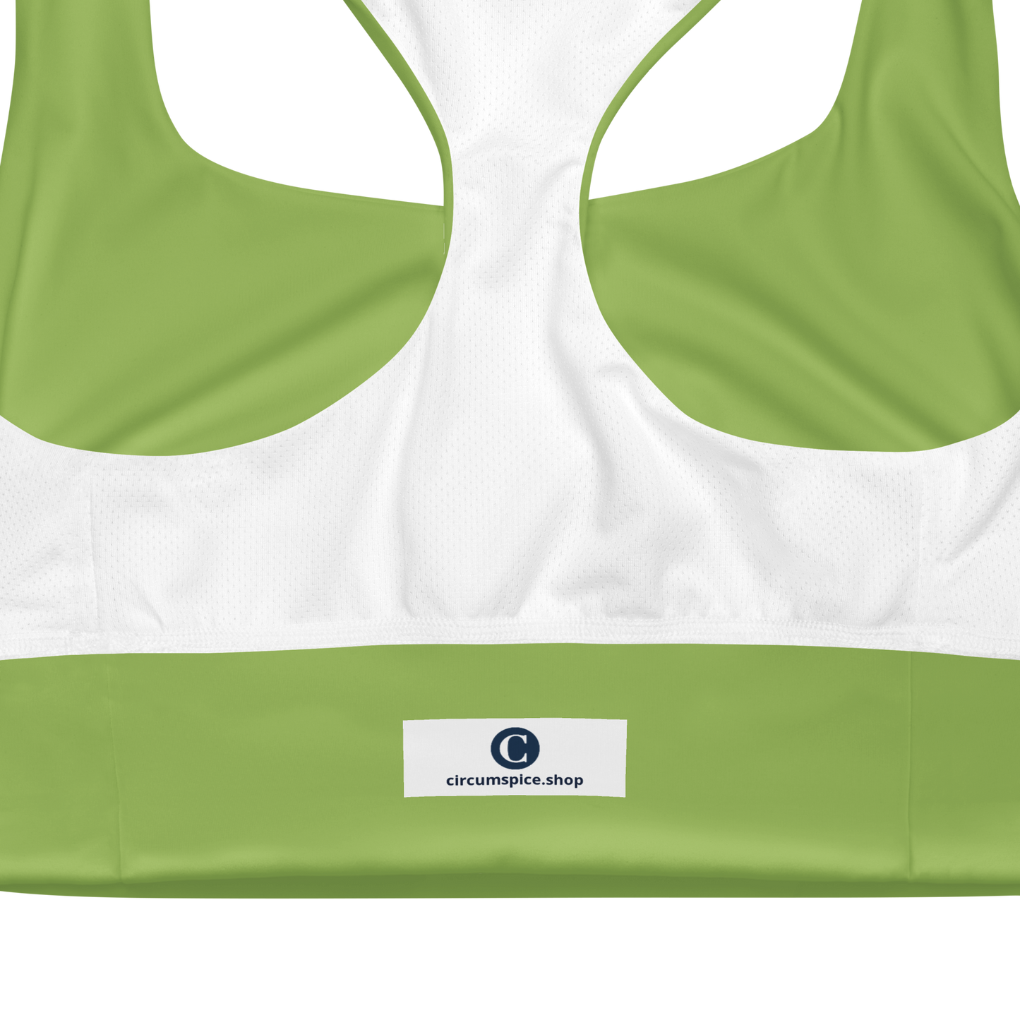 Michigan Upper Peninsula Longline Sports Bra (w/ UP Outline) | Gooseberry Green