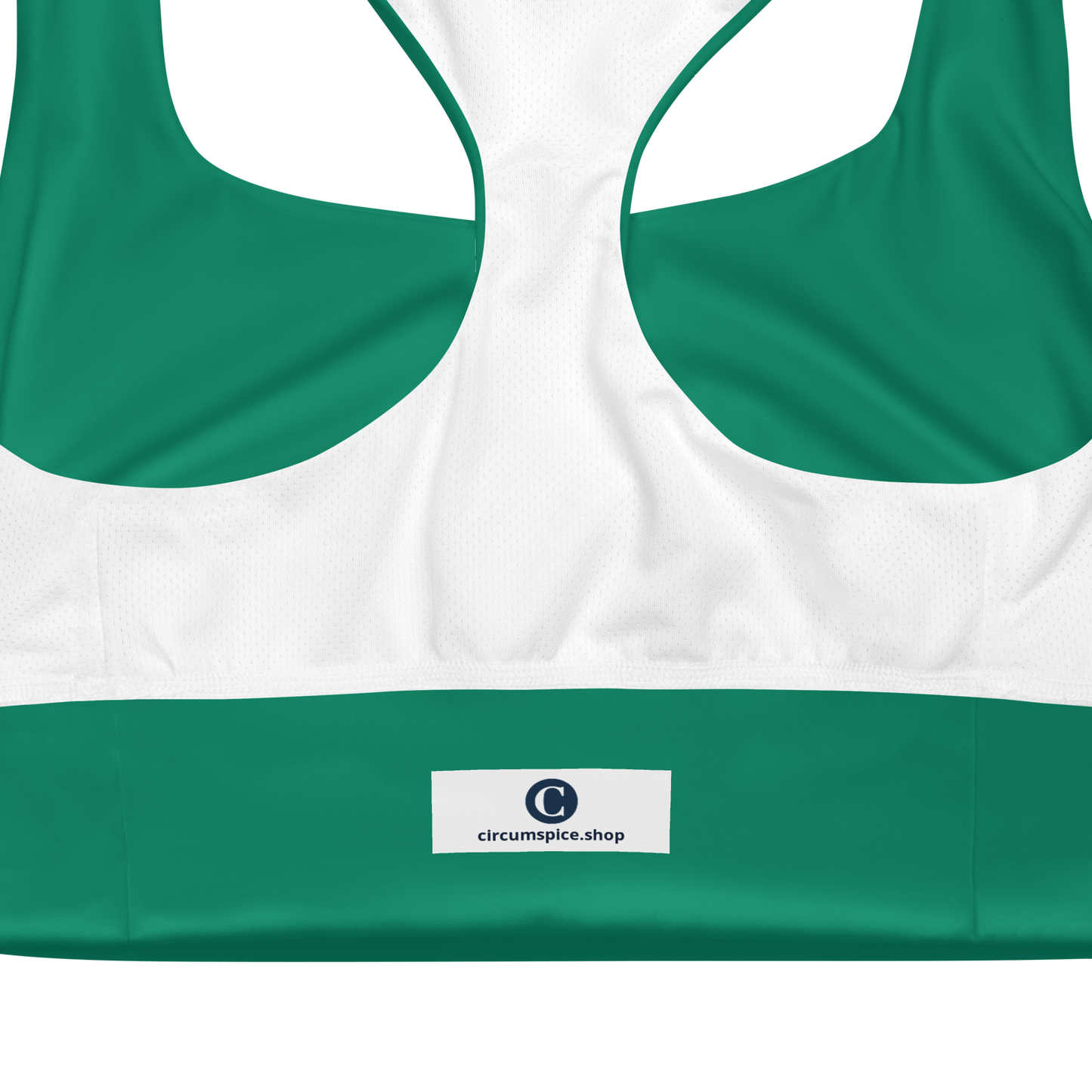 Michigan Upper Peninsula Longline Sports Bra (w/ UP Outline) | Emerald Green