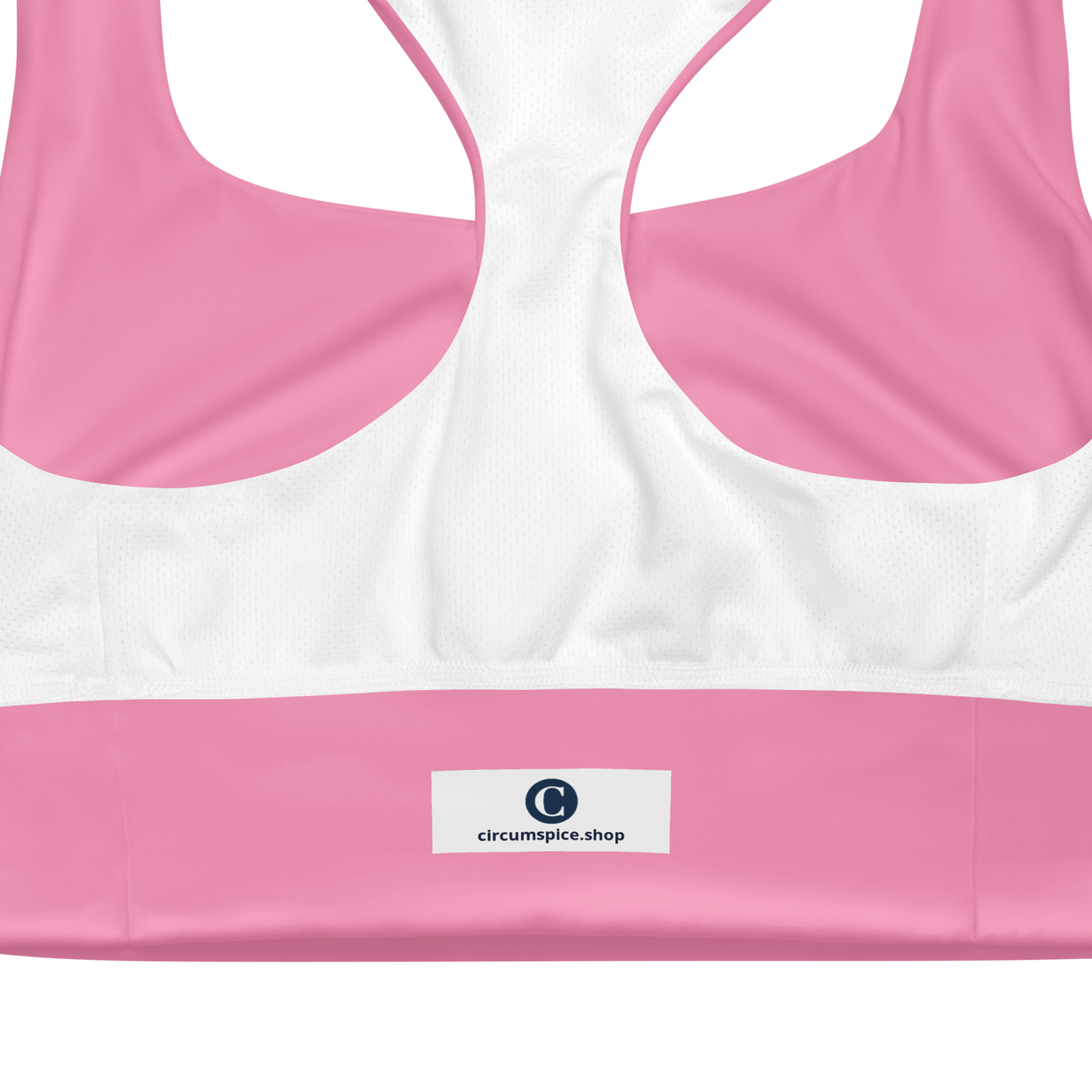 Michigan Upper Peninsula Longline Sports Bra (w/ UP Outline) | '67 Caddie Pink