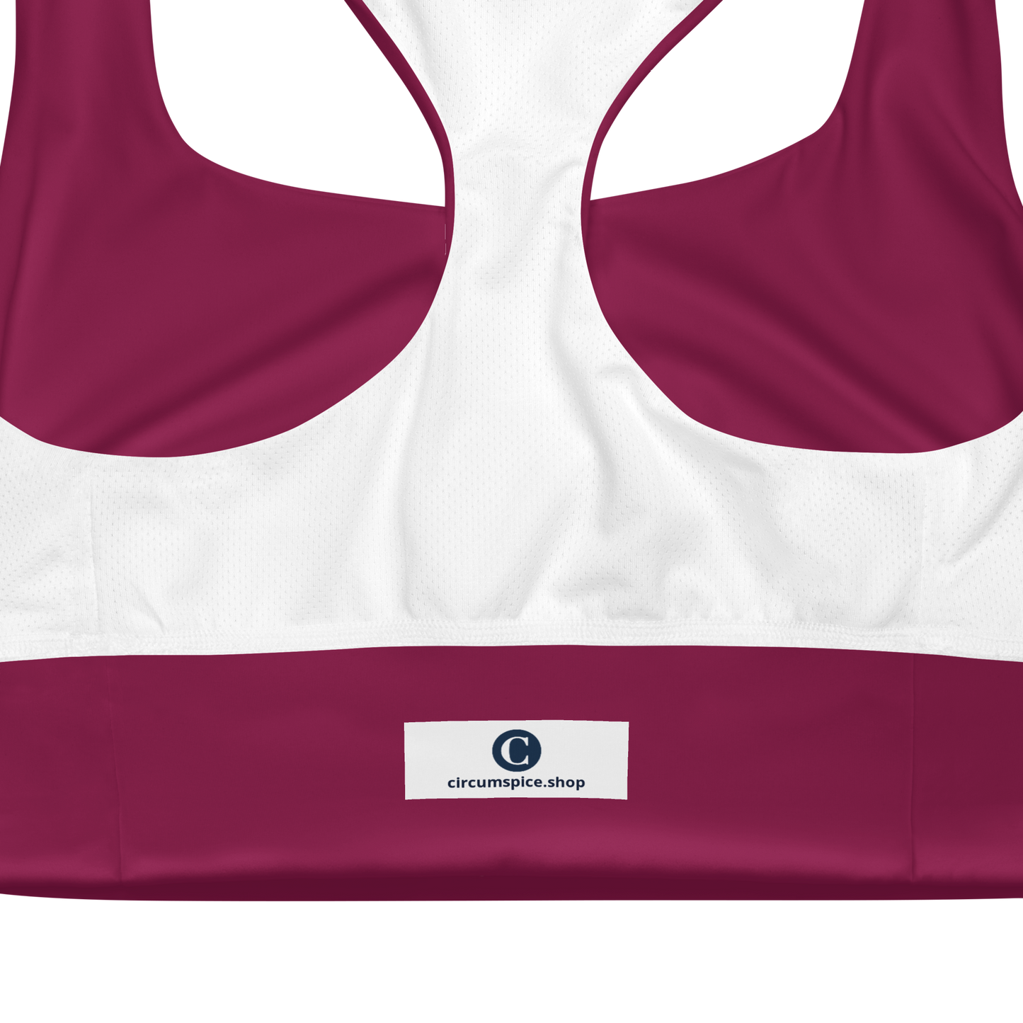 Michigan Upper Peninsula Longline Sports Bra (w/ UP Outline) | Ruby Red