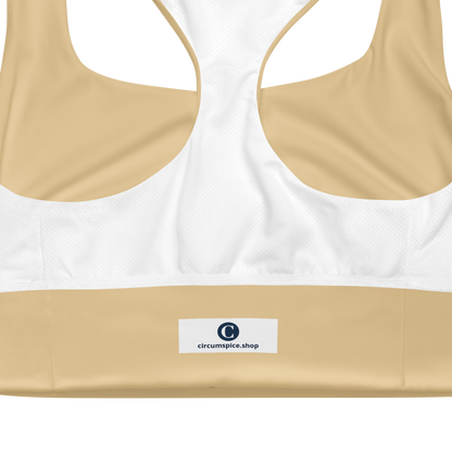 Michigan Upper Peninsula Longline Sports Bra (w/ UP Outline) | Maple