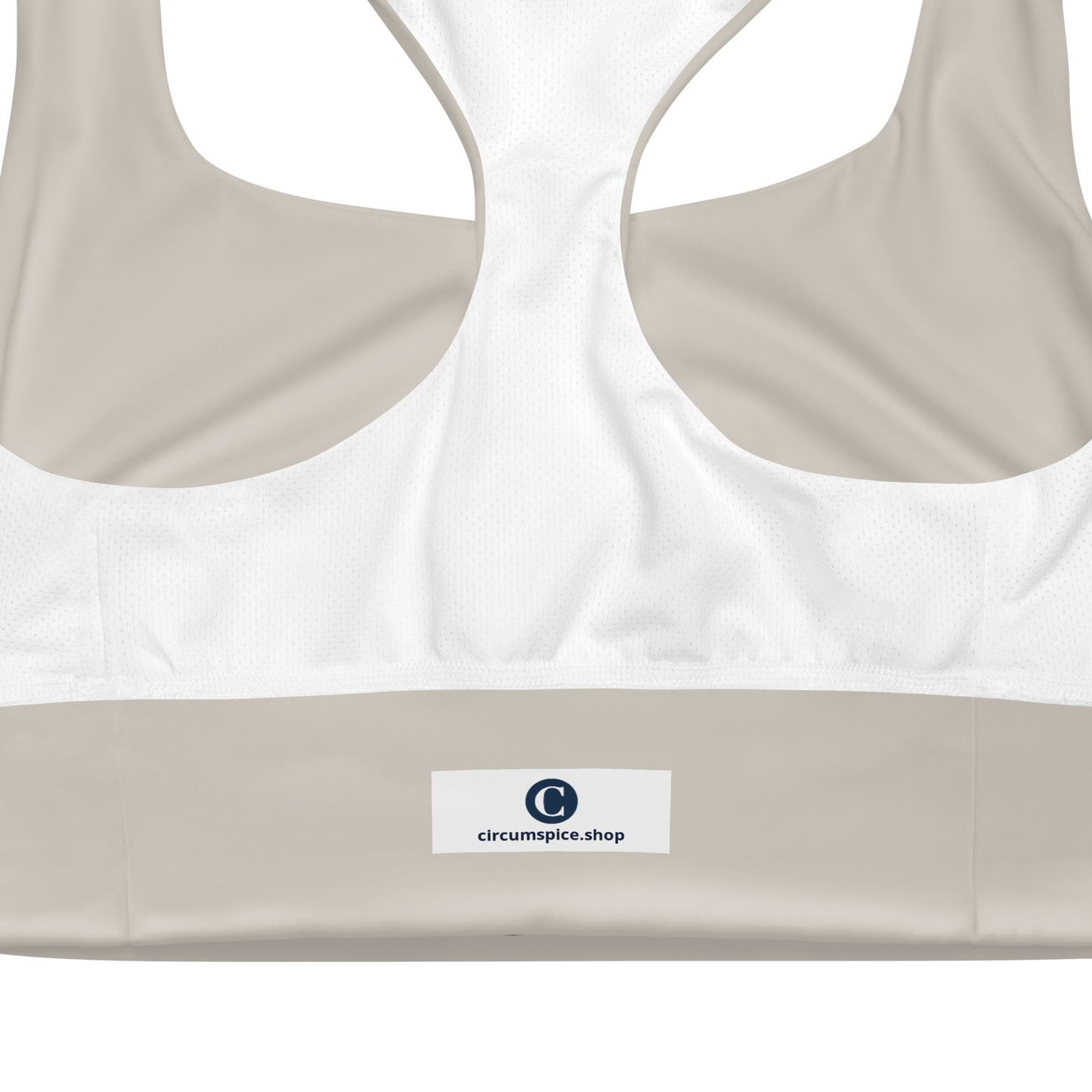 Michigan Upper Peninsula Longline Sports Bra (w/ UP Outline) | Canvas Color