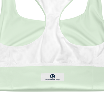 Michigan Upper Peninsula Longline Sports Bra (w/ UP Outline) | Dew Green