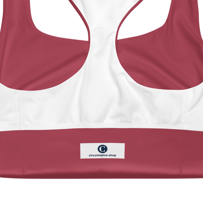 Michigan Upper Peninsula Longline Sports Bra (w/ UP Outline) | Popstar Pink