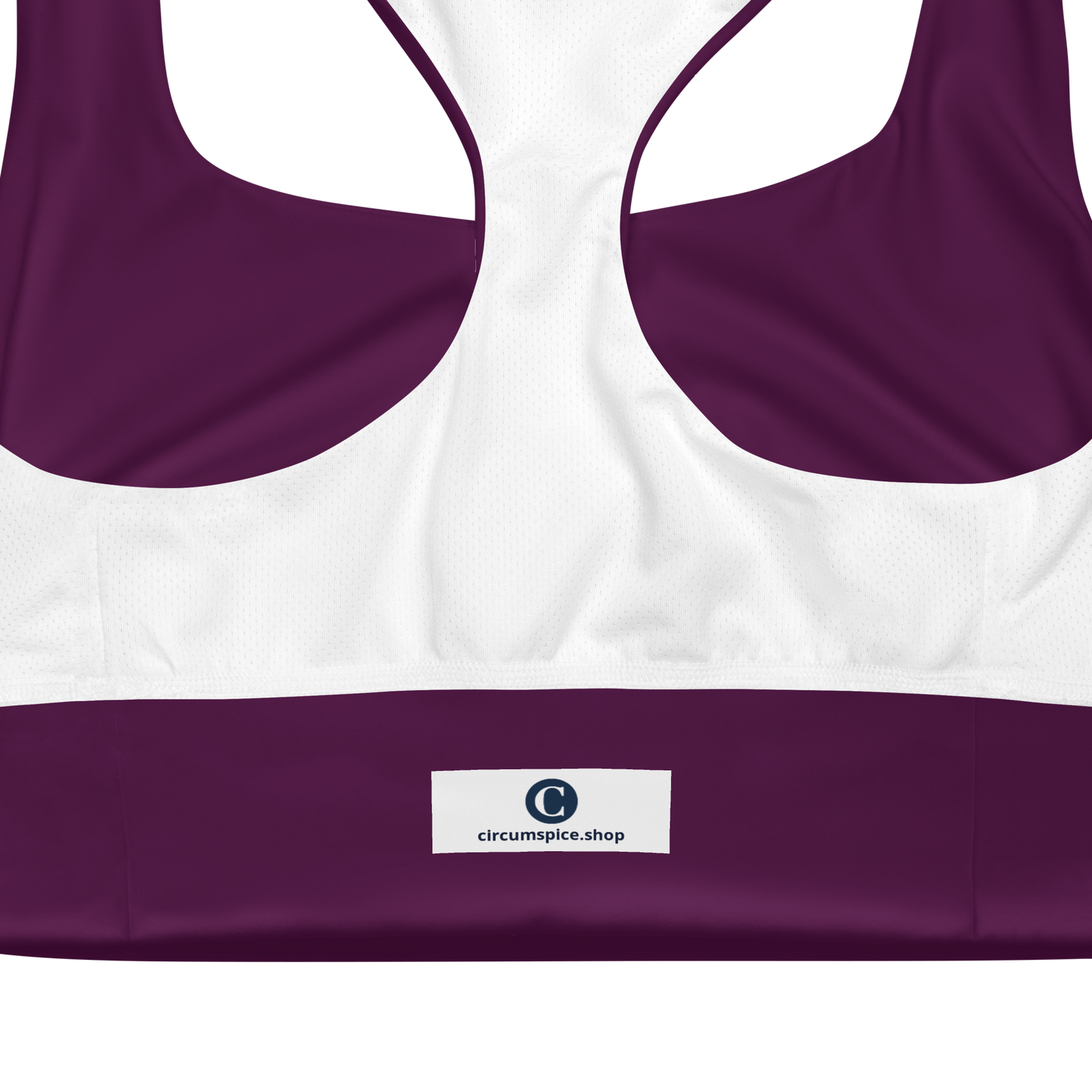 Michigan Upper Peninsula Longline Sports Bra (w/ UP Outline) | Tyrian Purple