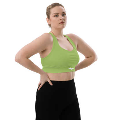 Michigan Upper Peninsula Longline Sports Bra (w/ UP Outline) | Gooseberry Green